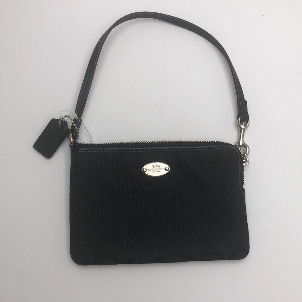Coach back canvas wristlet NWOT